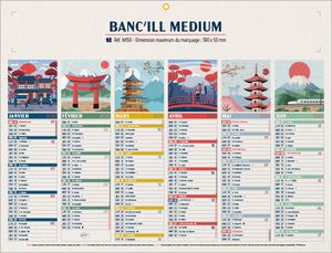 Calendrier bancaire Banc'ill Medium publicitaire