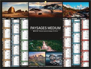 Calendrier bancaire Paysages Medium publicitaire 1