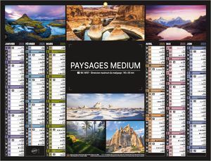 Calendrier bancaire Paysages Medium publicitaire