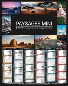 Calendrier bancaire Paysages Mini publicitaire 1