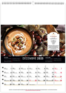 Calendrier mural couleurs cuisine 2025 11