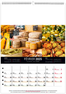 Calendrier mural couleurs marché 2025 1