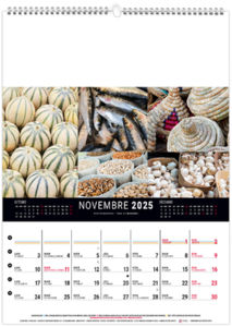 Calendrier mural couleurs marché 2025 10