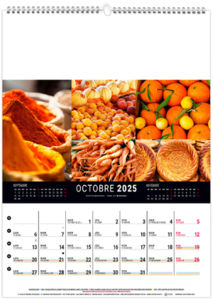 Calendrier mural couleurs marché 2025 9