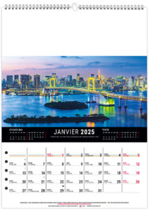 Calendrier mural mégalopolis 2025