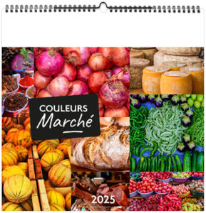 Calendrier personnalisable couleurs marché 2025 2