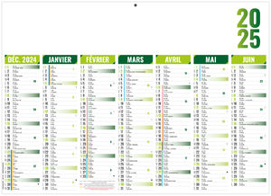 Calendrier personnalisable florentin vert 2025 1