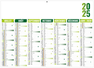 Calendrier personnalisable florentin vert 2025 2