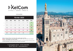 Calendrier personnalisé chevalet France 210 x 148 mm 2