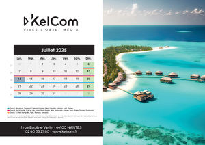 Calendrier personnalisé chevalet Plages 210 x 148 mm 7