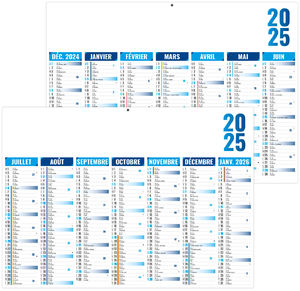 Calendrier personnalisé florentin bleu 2025