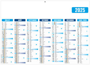 Calendrier personnalisé  gameco bleu 2025 2