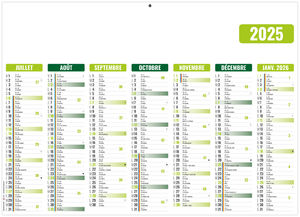 Calendrier personnalisé gameco vert 2025 2