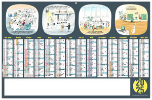 Calendrier personnalisé humour au travail 2025