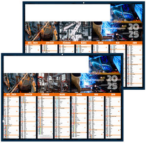 Calendrier personnalisé métal 2025