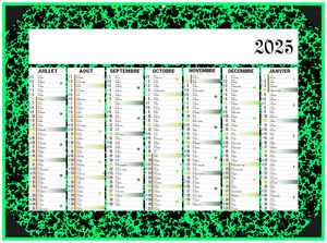 Calendrier publicitaire carton à dessin 2025 2