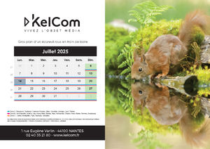 Calendrier publicitaire chevalet Animaux Paysage 7