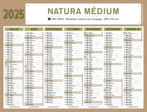 Calendrier Publicitaire Natura Médium 1