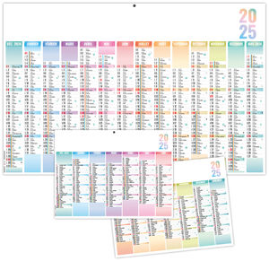 Calendrier publicitaire  pastel 2025