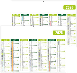 Calendrier entreprise gameco vert 2025